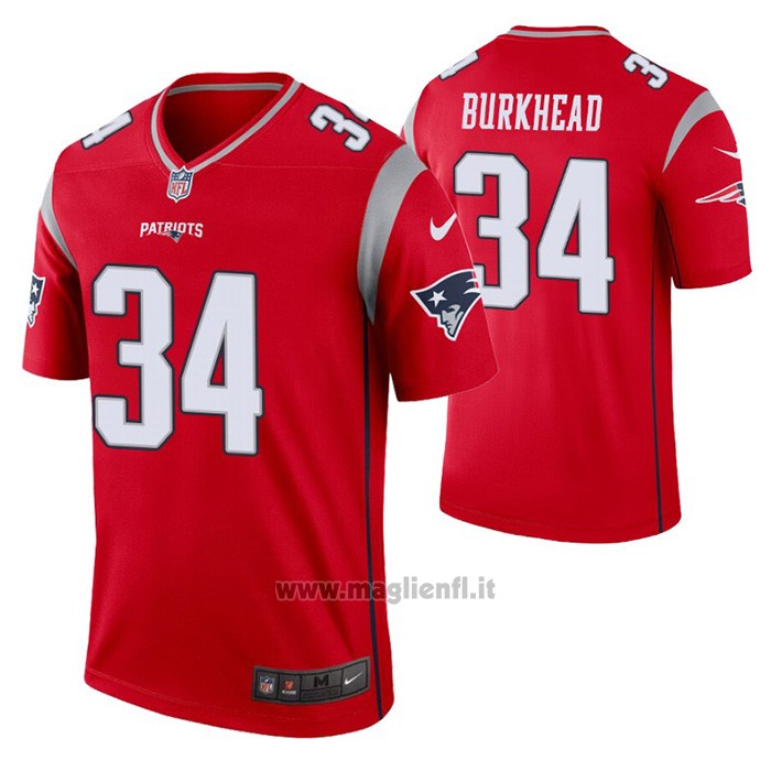 Maglia NFL Legend New England Patriots Legend Rex Burkhead Inverted Rosso